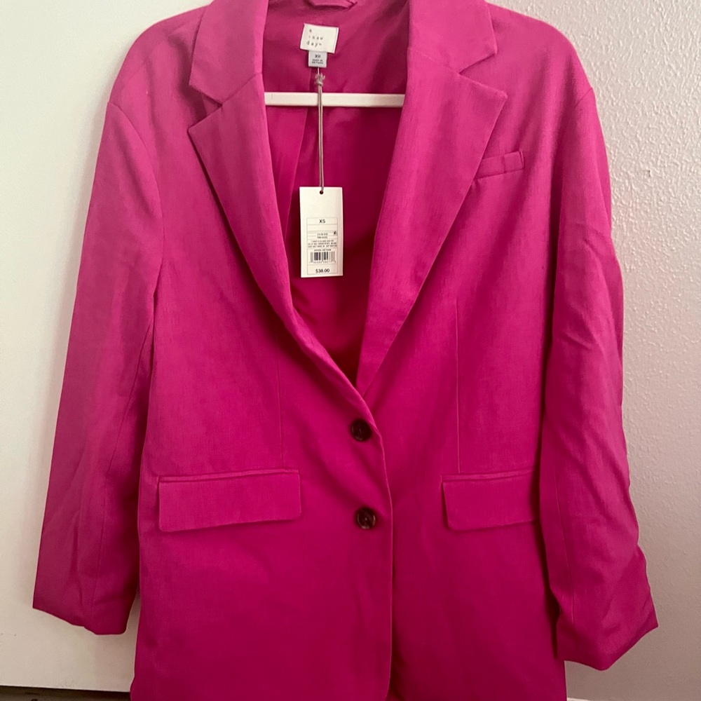 Brand new with tags oversized hot pink blazer